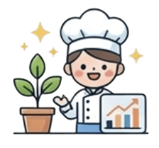 기뻐하는 요리사